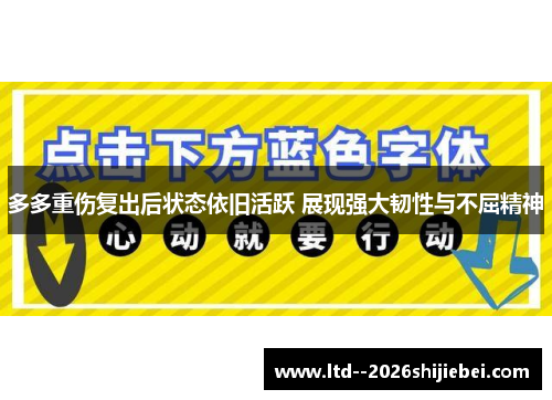多多重伤复出后状态依旧活跃 展现强大韧性与不屈精神